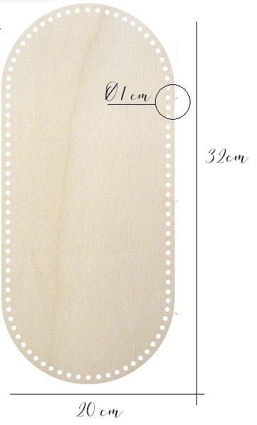 Base in Legno Ovale 32x20