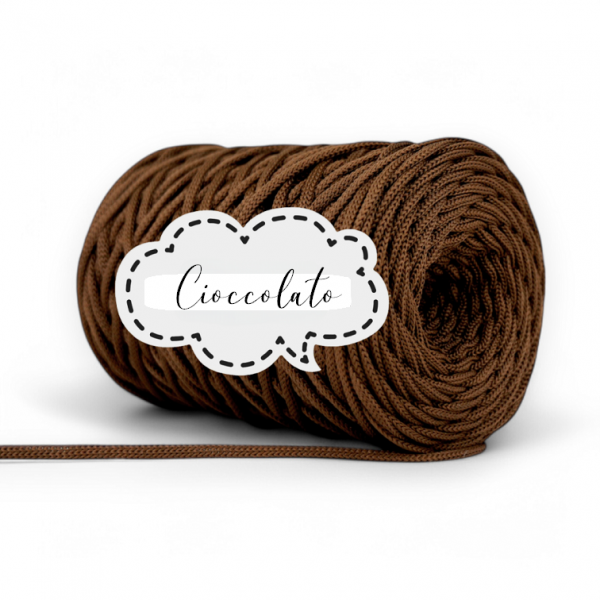 CORDINO PIATTO IN POLIESTERE 5MM PIMOtki – Cioccolato