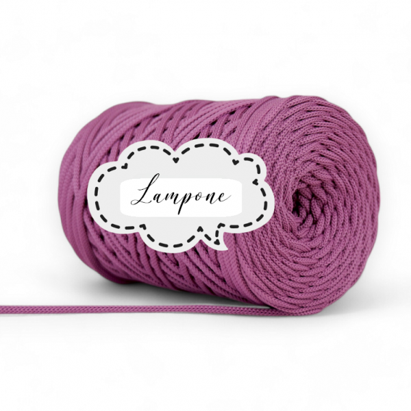 CORDINO PIATTO IN POLIESTERE 5MM PIMOtki – Lampone