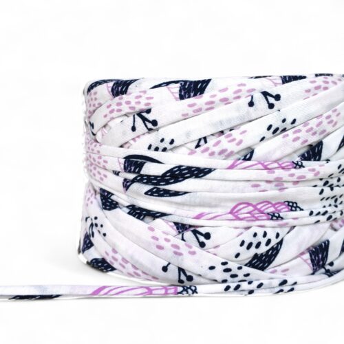 Fettuccia in cotone in fantasia Arlecchino Rosa