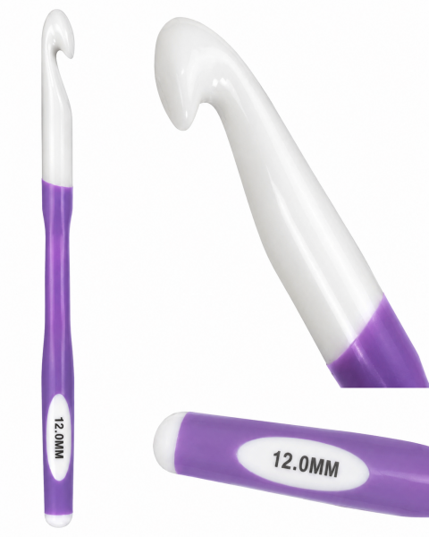 Uncinetto in plastica 12 mm per filato Jumbo – Bobbiny e filati grossi