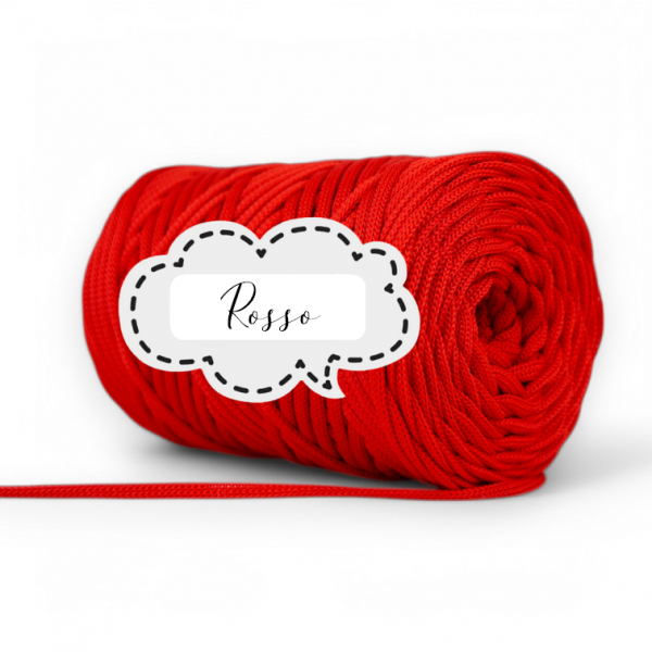 CORDINO PIATTO IN POLIESTERE 5MM PIMOtki – Rosso